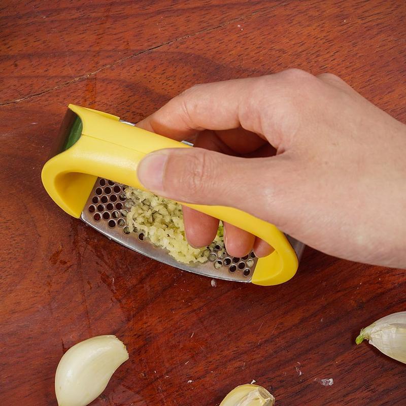 Stainless Steel Garlic Masher Garlic Press Household Manual Curve Fruit Vegetable Tools Kitchen Gadgets