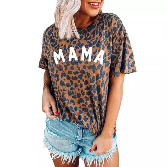 Round Neck Pullover Print Digital Short-sleeved T-shirt