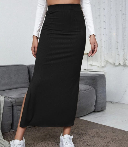 Women's Simple Solid Color Draped Hip Skirt