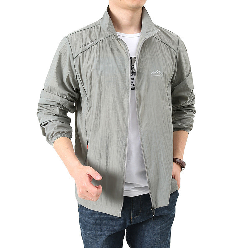 Ultra-thin Breathable Stand Collar UV-proof Jacket Fishing Suits Men